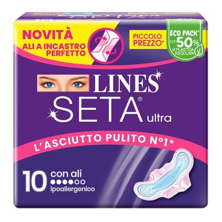 y.. Lines Seta Ultra assorbenti giorno con ali - 10 assorbenti